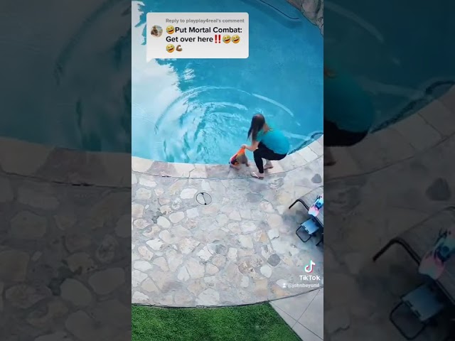 Preston Jumps in Pool to Mortal Combat Music