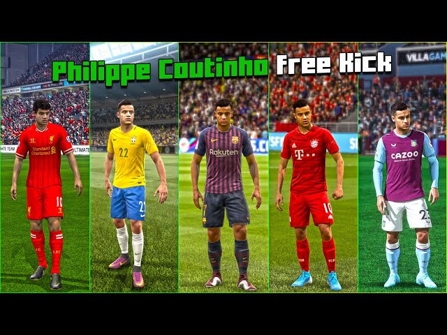PHILIPPE COUTINHO Free Kicks From FIFA 11 to 23