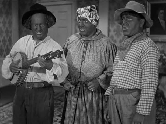 Three Stooges as Blackface Minstrels 1946
