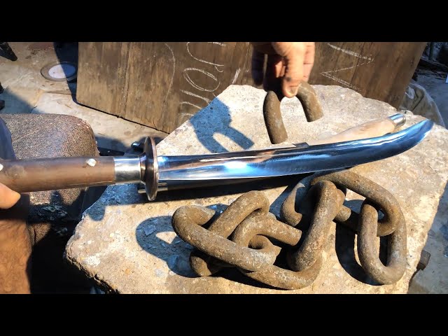 Forging a SWORD from Rusted Iron CHAIN - Sword Making