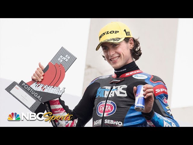 Joe Roberts feels 'pure happiness' winning Moto2 race | Motorsports on NBC