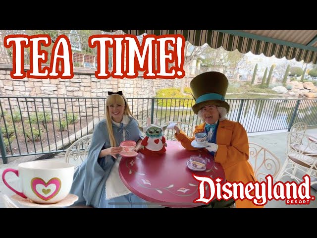 White Rabbit Grogu Has Tea With Mad hatter & Alice! | Disneyland 2024