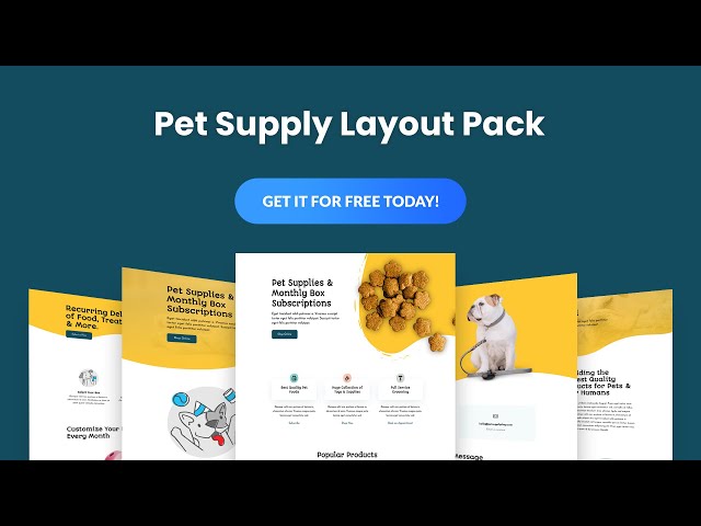 Get a FREE Pet Supply Layout Pack for Divi