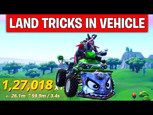 Land Tricks in Vehicle at Different Named Locations – DAY 10 REWARD (14 DAYS OF FORTNITE CHALLENGES)