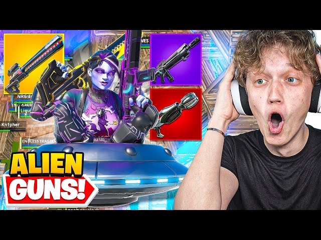 I got 100 FANS to scrim with ALIEN GUNS ONLY for $100 in Fortnite... (hilarious)