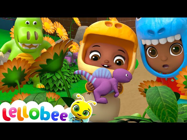 Dino Dance with Baby Izzy! | Lellobee Song for Children - Kids Karaoke