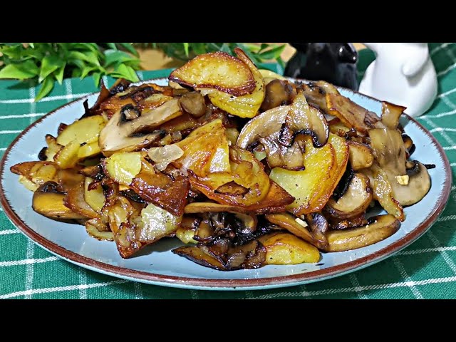 Recipe for delicious fried potatoes with mushrooms in a pan❗#Potatoes
