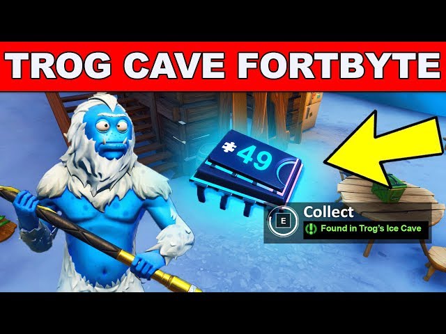 FOUND IN TROG'S ICE CAVE - Fortnite Fortbyte #49 Location