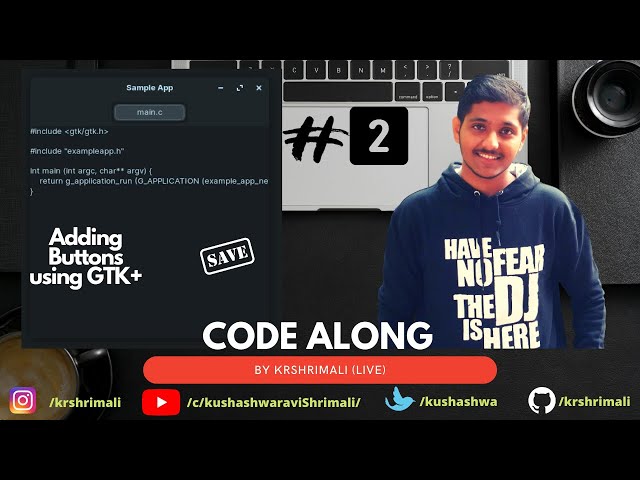 Code Along | Debugging and buttons in GTK (In C/C++): #4 | #GTK #Linux #Live | ANNOUNCEMENT