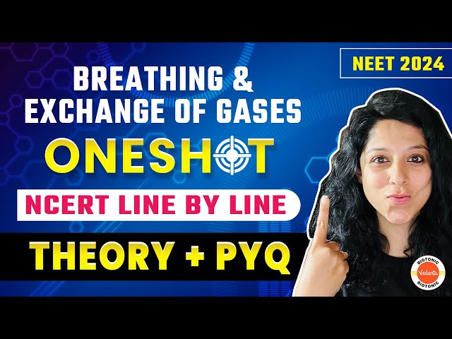 Breathing & Exchange of Gases | Theory 📖+ PYQ🧾 | NCERT Line By Line 📝 | NEET 2024 | Vedantu Biotonic