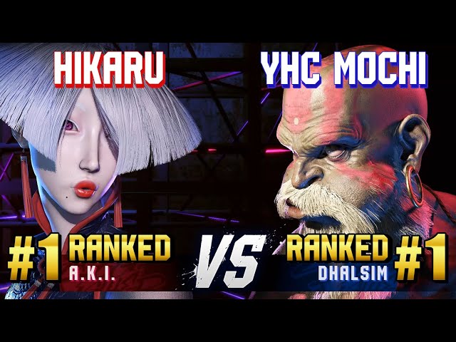 SF6 ▰ HIKARU (#1 Ranked A.K.I.) vs YHC MOCHI (#1 Ranked Dhalsim) ▰ High Level Gameplay