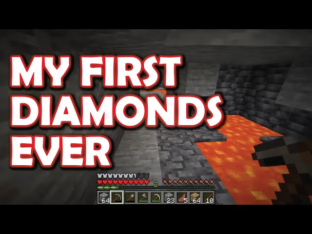 MINECRAFT FIRST PLAYTHROUGH: First time seeing diamonds in Minecraft!! ZXMany Minecraft playthrough