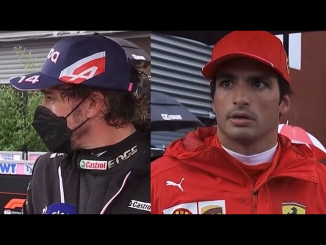 Drivers React live To Lando Norris High Speed Crash. Carlos Sainz and Fernando Alonso - F1 Grid
