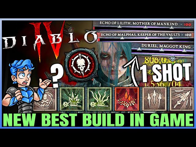 Diablo 4 - New Best BILLION DAMAGE BOSS 1 SHOT Necromancer Build Found - New Combo = OP - Guide!