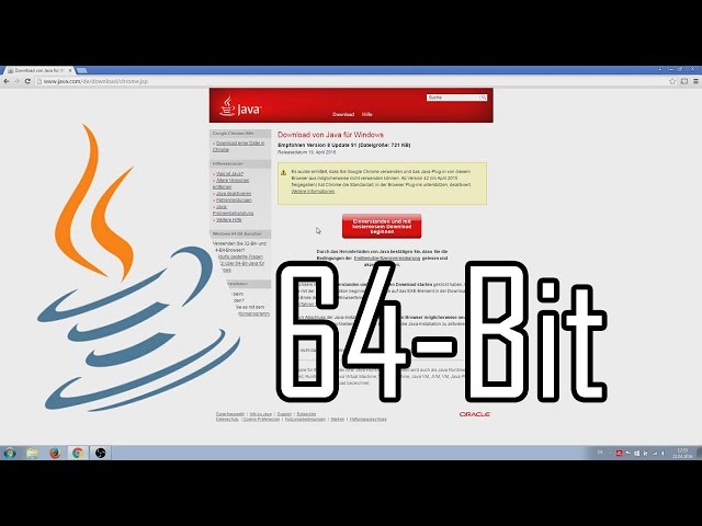 Java 64-Bit Version installieren [deutsch]
