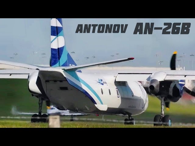 Antonov An-26B Plane Taking Off  ✈️ Birmingham Airport