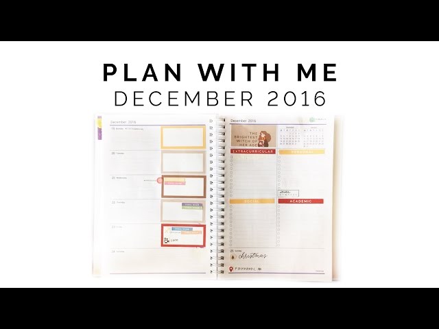 hermione-themed planner setup 🦁 december 2016