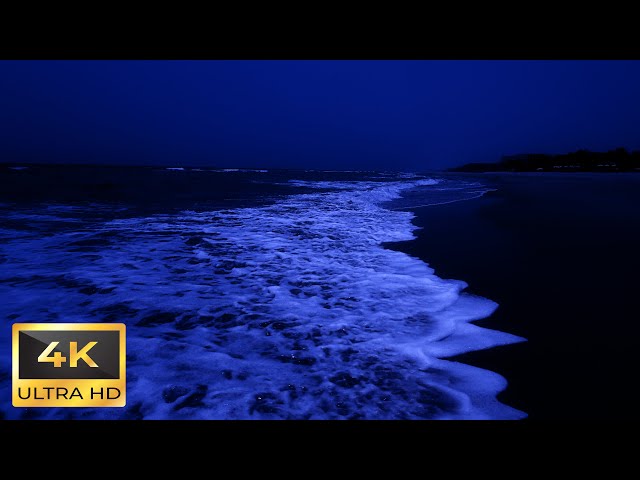 Relaxing Ocean Waves For Deep Sleep 4K - Fall Asleep Quickly To The Healing Sounds Of Ocean At Night