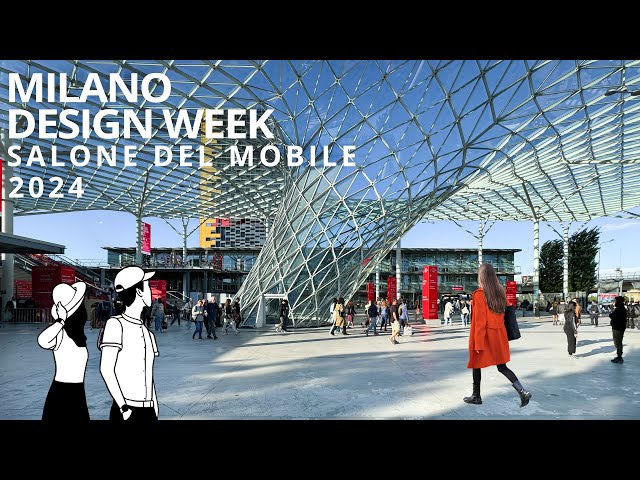 4K Milano Design Week 2024: Salone del Mobile - Fiera Milano Walk