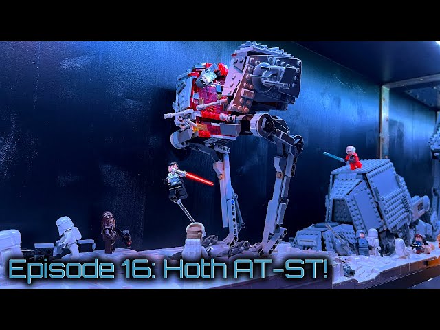 Jedi spaltet den Hoth AT-ST in zwei Teile! | Bau eines LEGO Star Wars Raums Folge 16