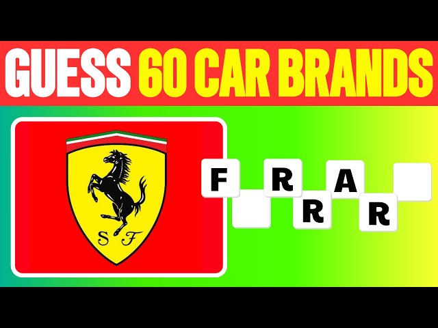 Guess The Car Brand in 3 Seconds | 60 Car Brand Quiz | Easy, Medium, Hard, Impossible