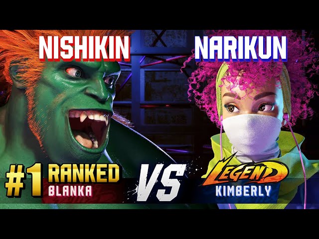 SF6 ▰ NISHIKIN (#1 Ranked Blanka) vs NARIKUN (Kimberly) ▰ High Level Gameplay