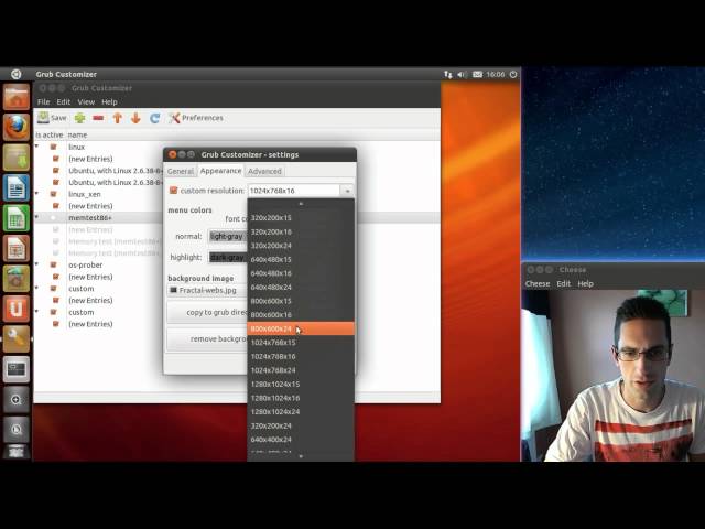 Customising Grub Boot Menu in Ubuntu with Grub Customizer