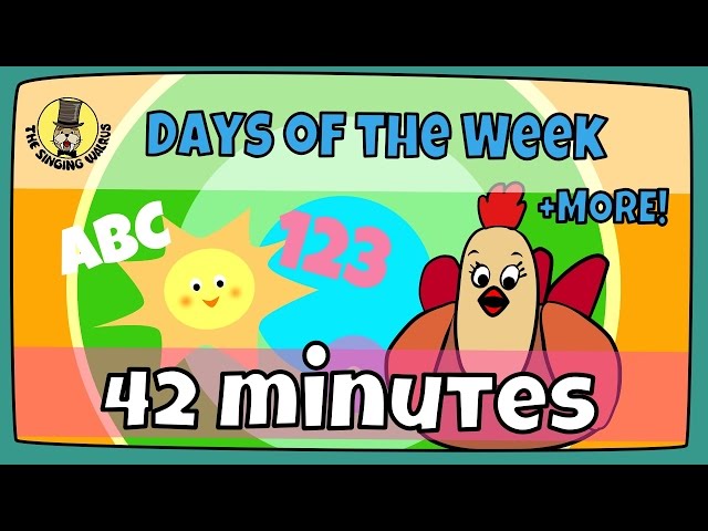 Days of the week song + more | Kids song compilation | The Singing Walrus