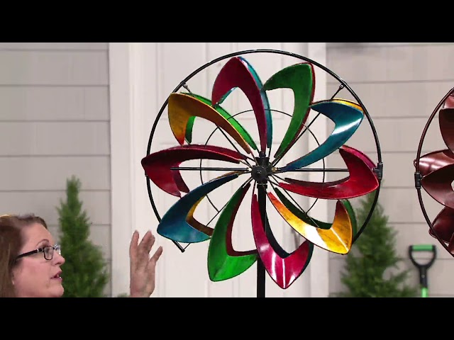 Plow & Hearth 6' Decorative Flower Sprinkler Spinner on QVC
