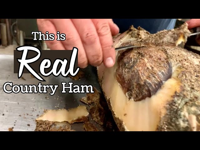 Cutting into a Traditionally Cured Country Ham