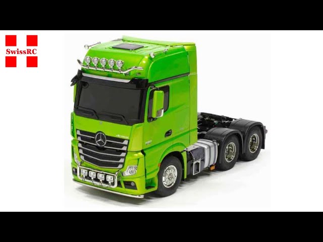 TAMIYA MERCEDES BENZ ACTROS 3363 GIGASPACE 6x4 FULL OPTIONS UNBOXING & FIRST RUN