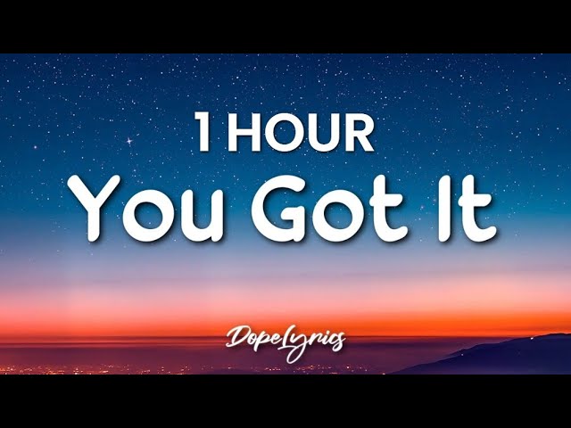 [1 HOUR] You Got It - Vedo (Lyrics) 🎵