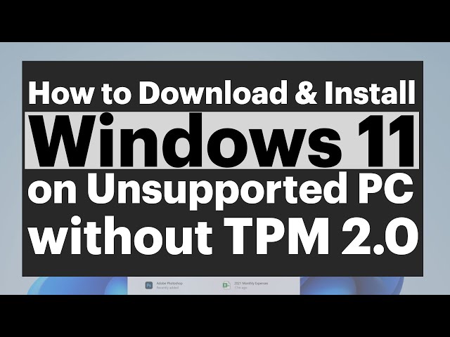 How to Install Windows 11 without TPM 2.0 and Secure Boot | No ISO Modification