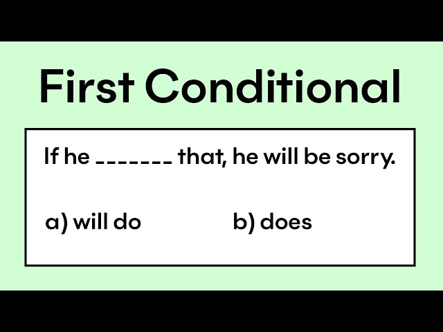 First Conditional | Grammar quiz