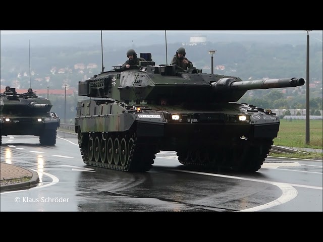 Leopard 2A7V Einfahrt in die Kyffhäuser Kaserne