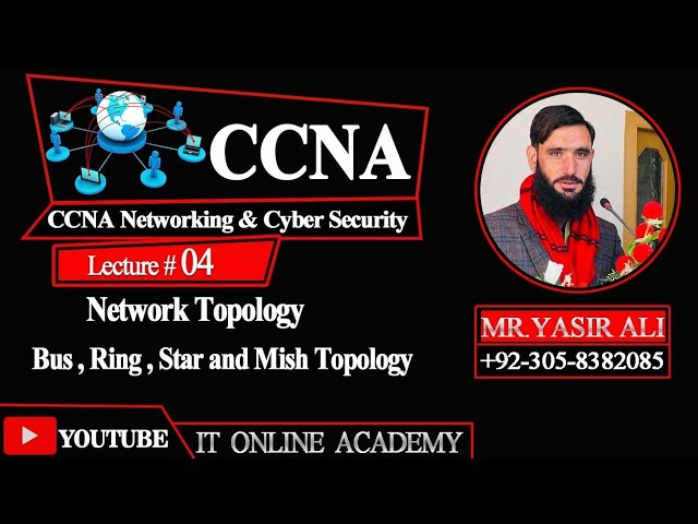 CCNA Part 4. Toplogy Bus, Ring , Star ,Mish and Network Devices HuB in Pashto By Yasir Ali
