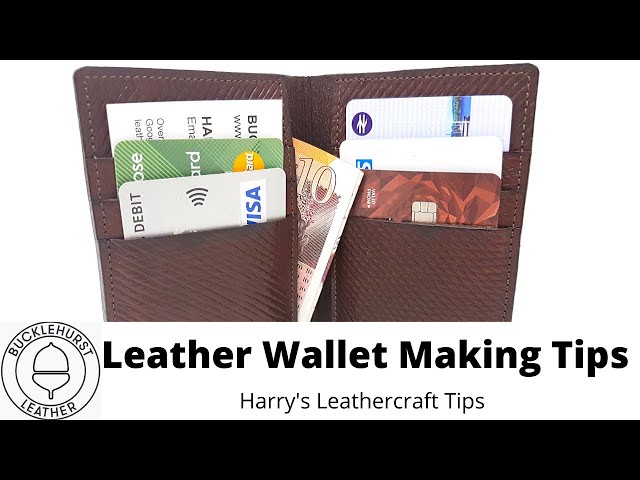 Leather Wallet Making Hints And Tips (in 4K)