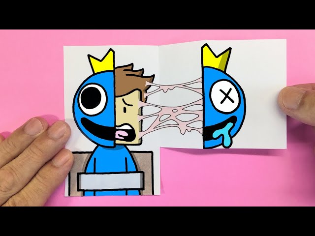 Origin of the Rainbow Friends Easy Paper Craft Ideas😊From Roblox Rainbow Friends Story Animation