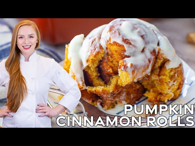 The Best Pumpkin Cinnamon Rolls Recipe!! With Cream Cheese Icing!
