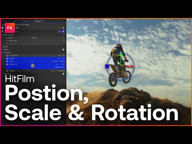 How to adjust Position, Scale, Rotate in HitFilm | Editing Techniques