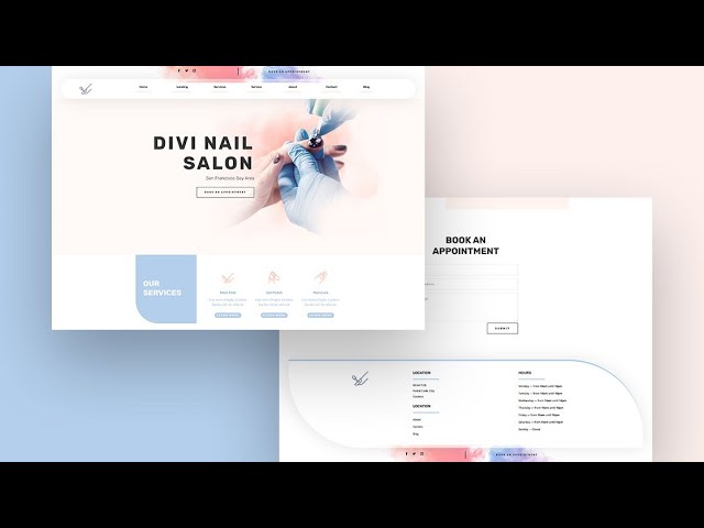 Get a FREE Header & Footer Template for Divi’s Nail Salon Layout Pack
