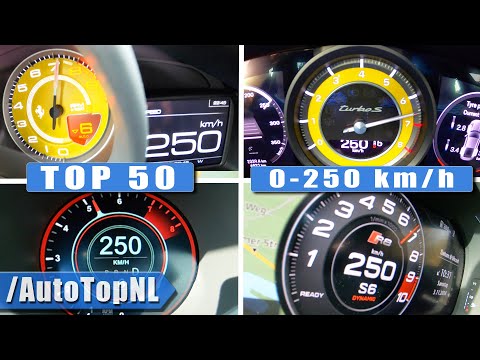 TOP 50 0-250KM/H ACCELERATIONS by AutoTopNL