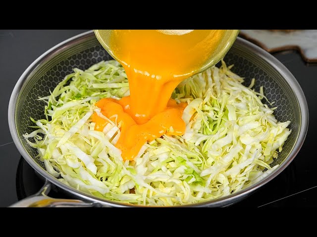 Just pour the eggs over the cabbage! A quick and incredibly tasty recipe!