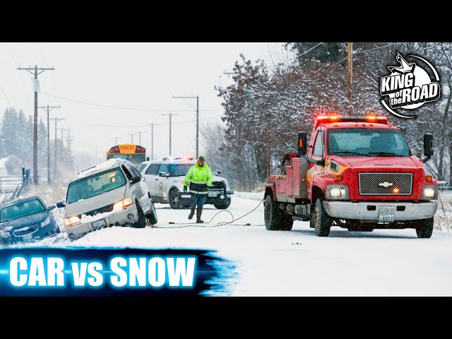 Car ice Sliding Crash 2020. Winter weather. no brakes