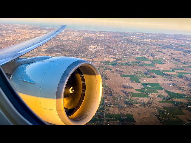 GE90 ENGINE ROAR! Air Canada 777-300ER GORGEOUS Evening Takeoff from Toronto Pearson [4K]