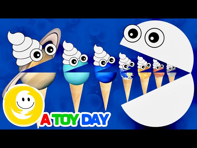 ICE SCOOP PLANETS 🍦🪐🌎🍦 COMPILATION | Planet for BABY | Funny Planet comparison for kid | Planet size