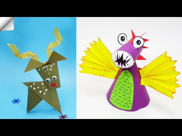 4 DIY christmas paper crafts easy