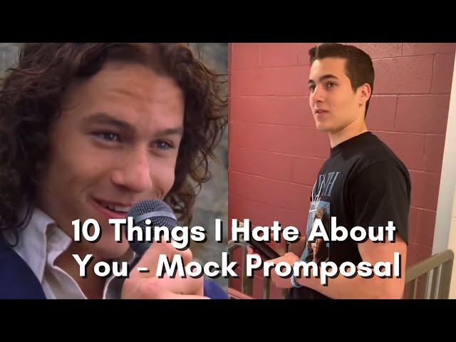 10 Things I Hate About You Mock 'Promposal' - channeling my inner Heath Ledger