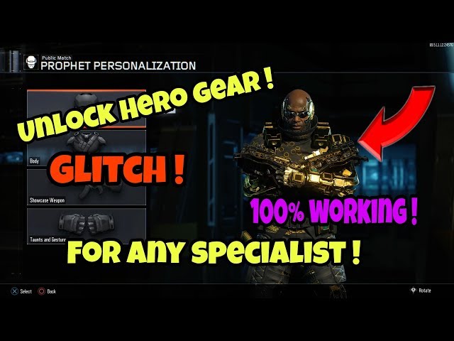 Bo3 hero gear Glitch (100% working) how to get hero Gear black ops 3 PS4 and Xbox 2017