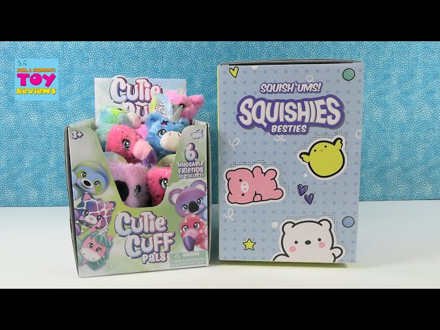 SquishUms Besties Squishies + Cutie Cuff Pals Unboxing Toy Review | PSToyReviews